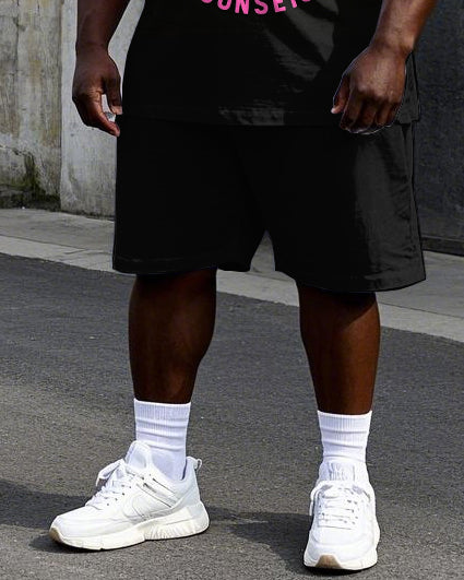 Big & Tall Hawaiian T-Shirt Shorts Set for big men view 3