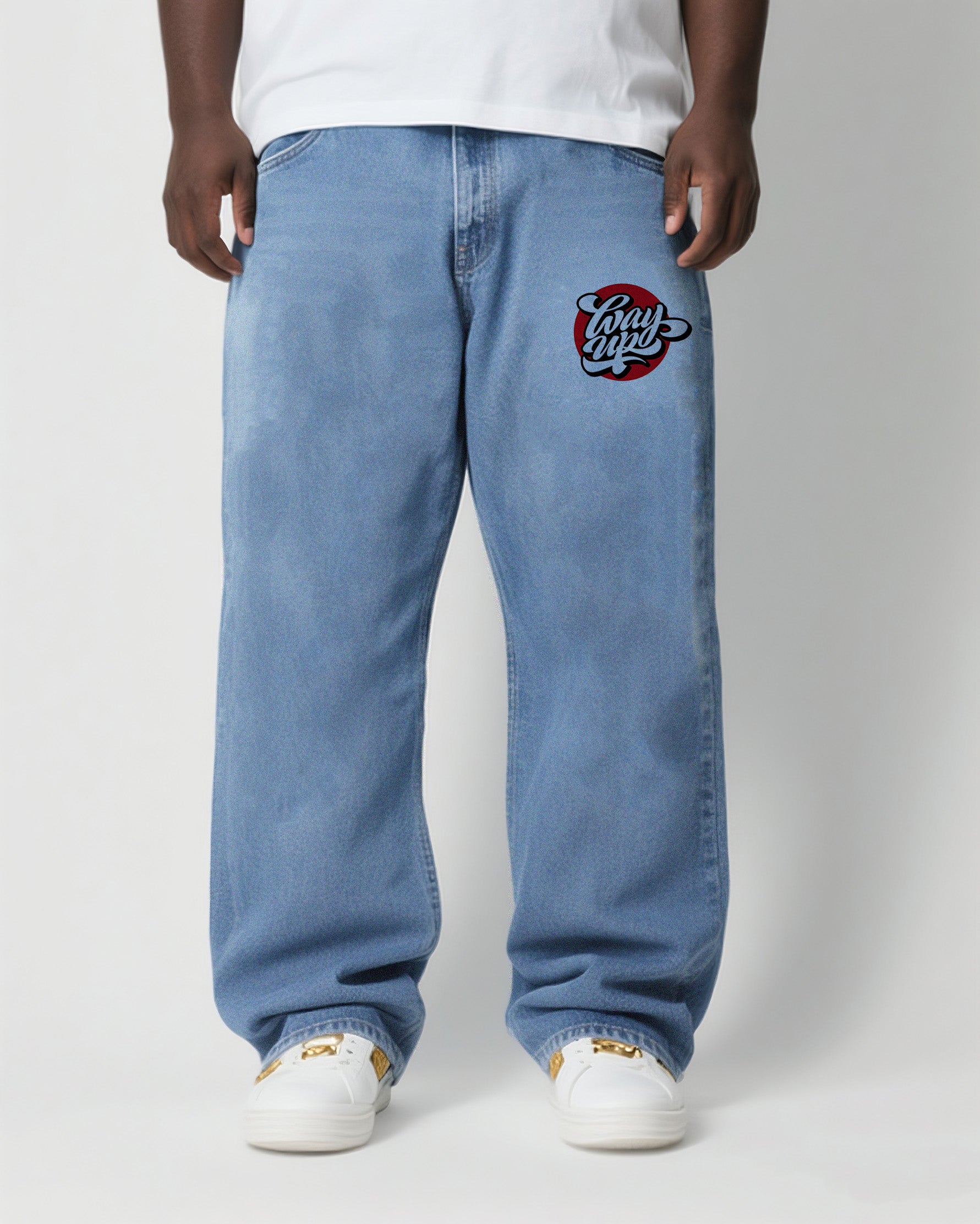 Big & Tall Denim Graffiti Jeans for big men