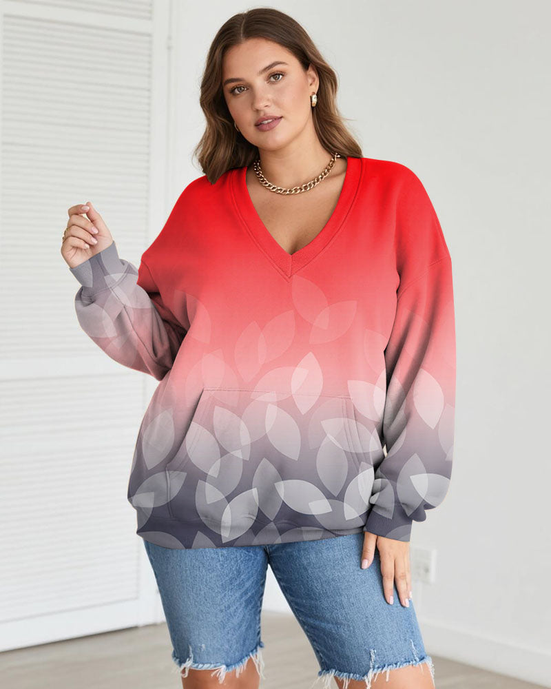 Big & Tall Gradient Graphic Floral Men's Clothing for big men view 1
