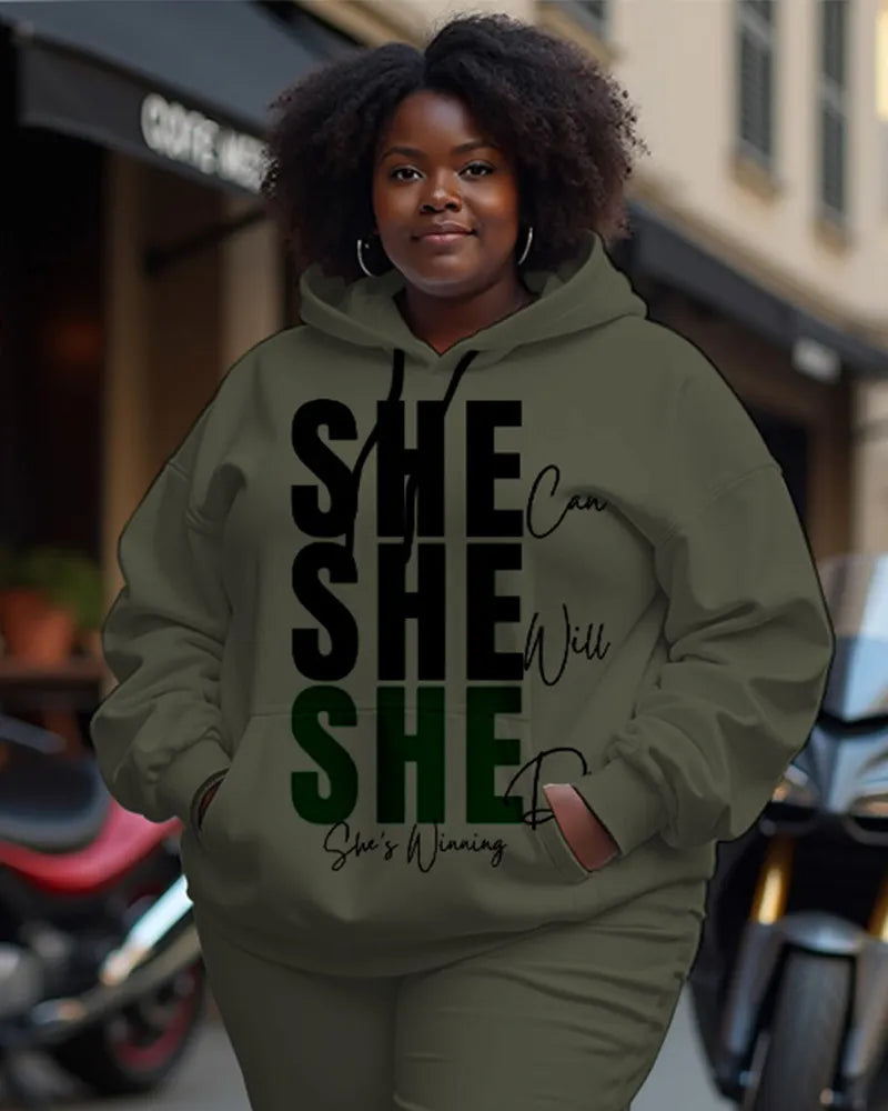 Big & Tall Graphic Hoodie Sweatpants Set for big men view 3