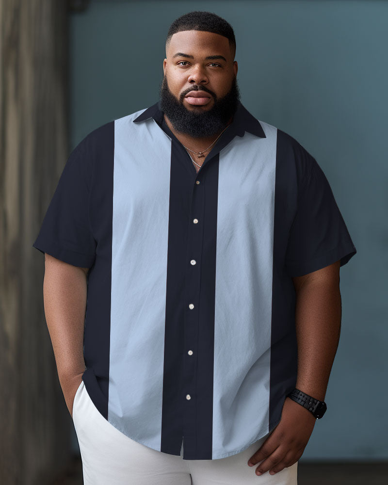 Big & Tall Hawaiian Colorblock Short Sleeve Shirt for big men view 2