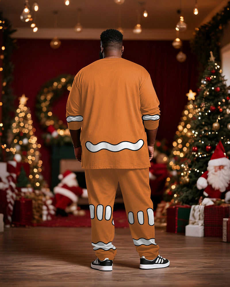 Big & Tall Streetwear T-Shirt Pants Set for big men view 4
