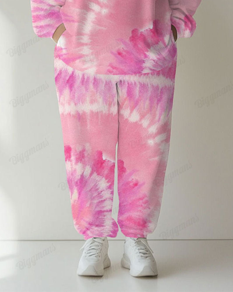 Big & Tall Gradient Graphic Hoodie Sweatpants Set for big men view 3