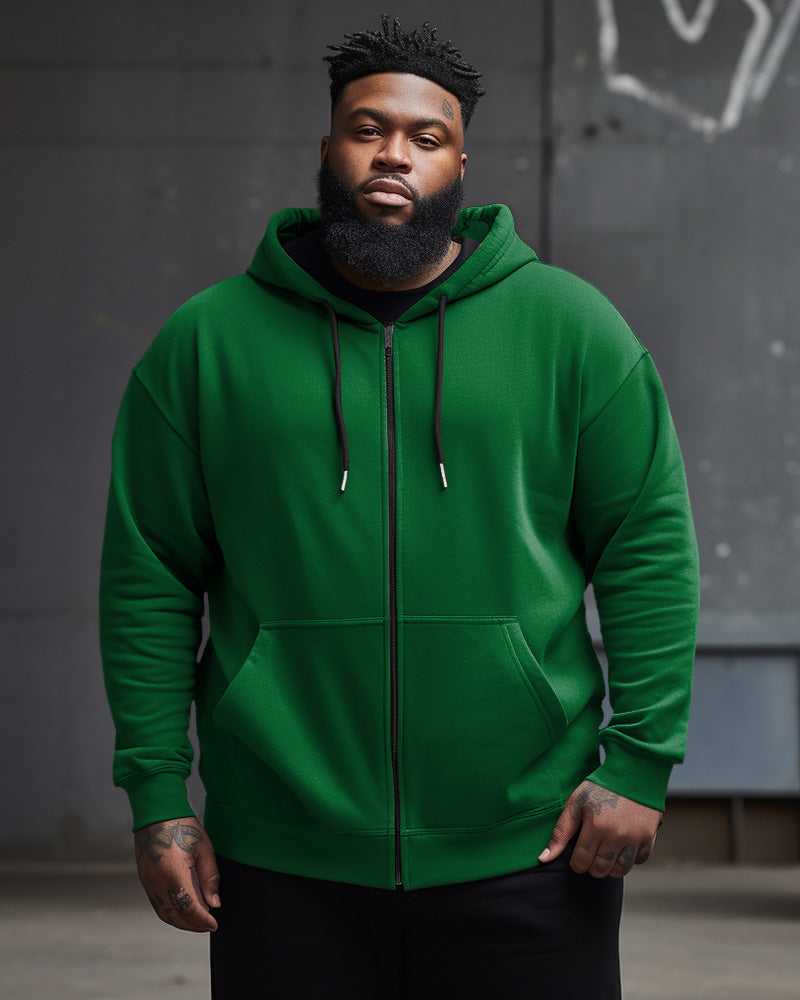 Big & Tall Solid Color Streetwear Hoodie for big men view 4