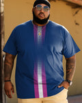 Big & Tall Blue Graphic T-Shirt for big men