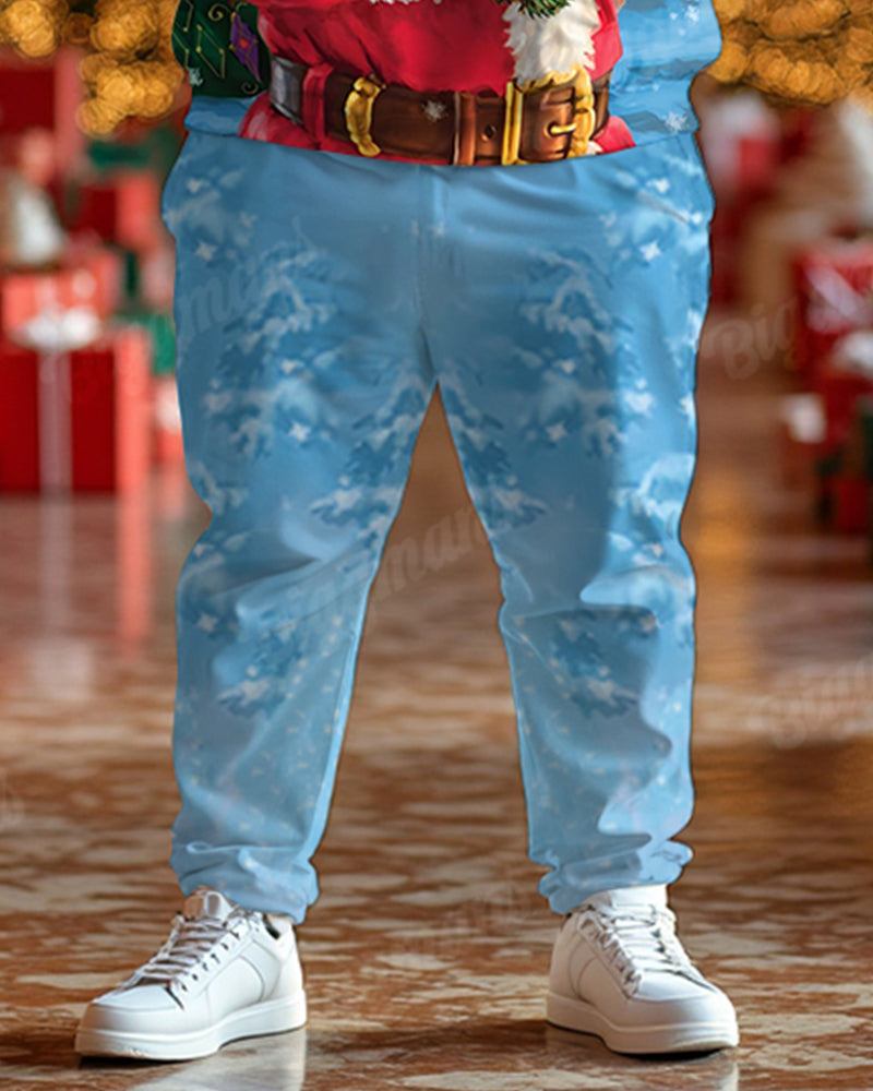 Big & Tall Streetwear Hoodie Sweatpants Set for big men view 3