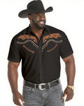 Big & Tall Western Short Sleeve Shirt for big men view 1