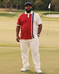 Big & Tall White Red Striped Jeans for big men view 1
