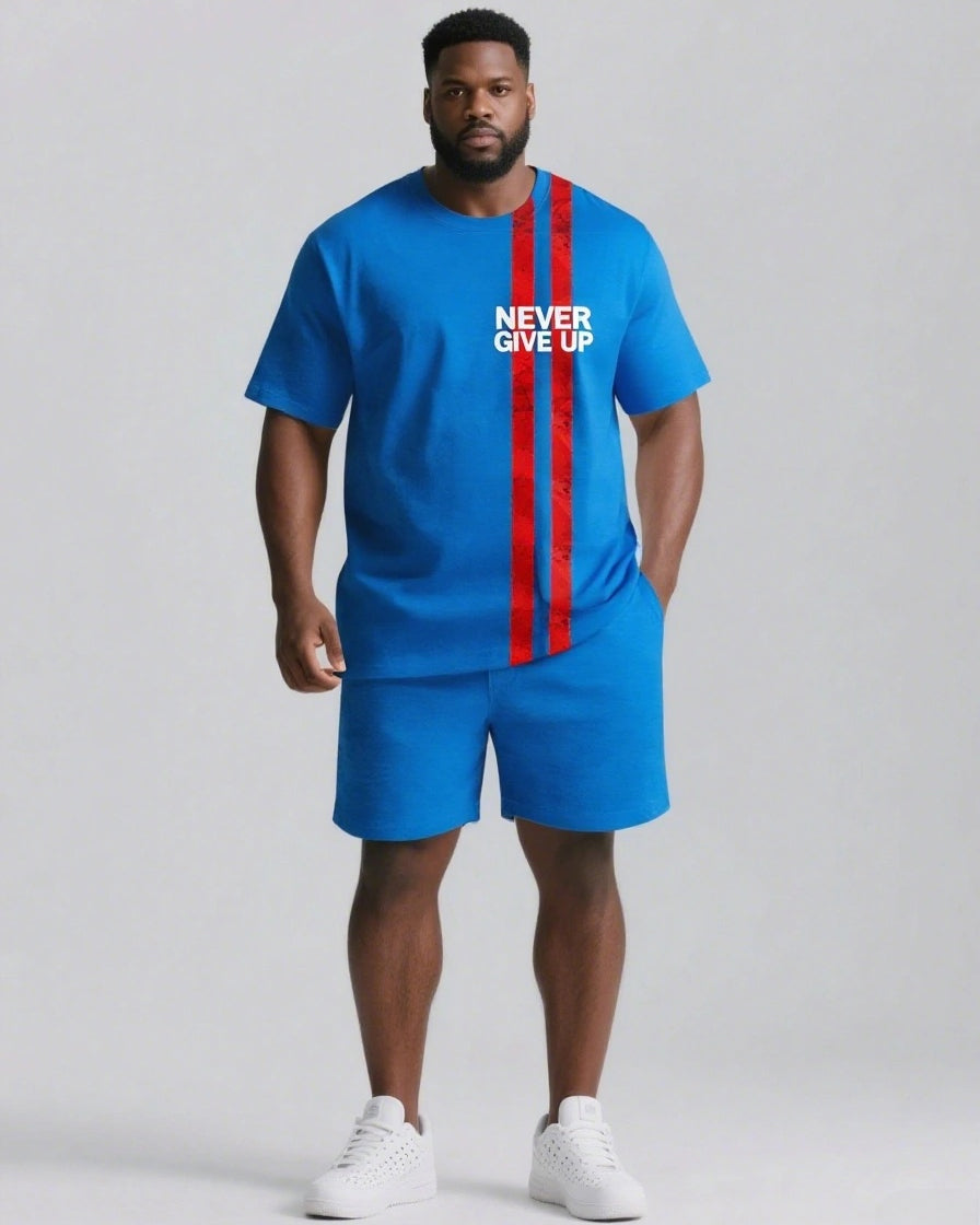 Big & Tall Striped Two-piece Set for big men view 5