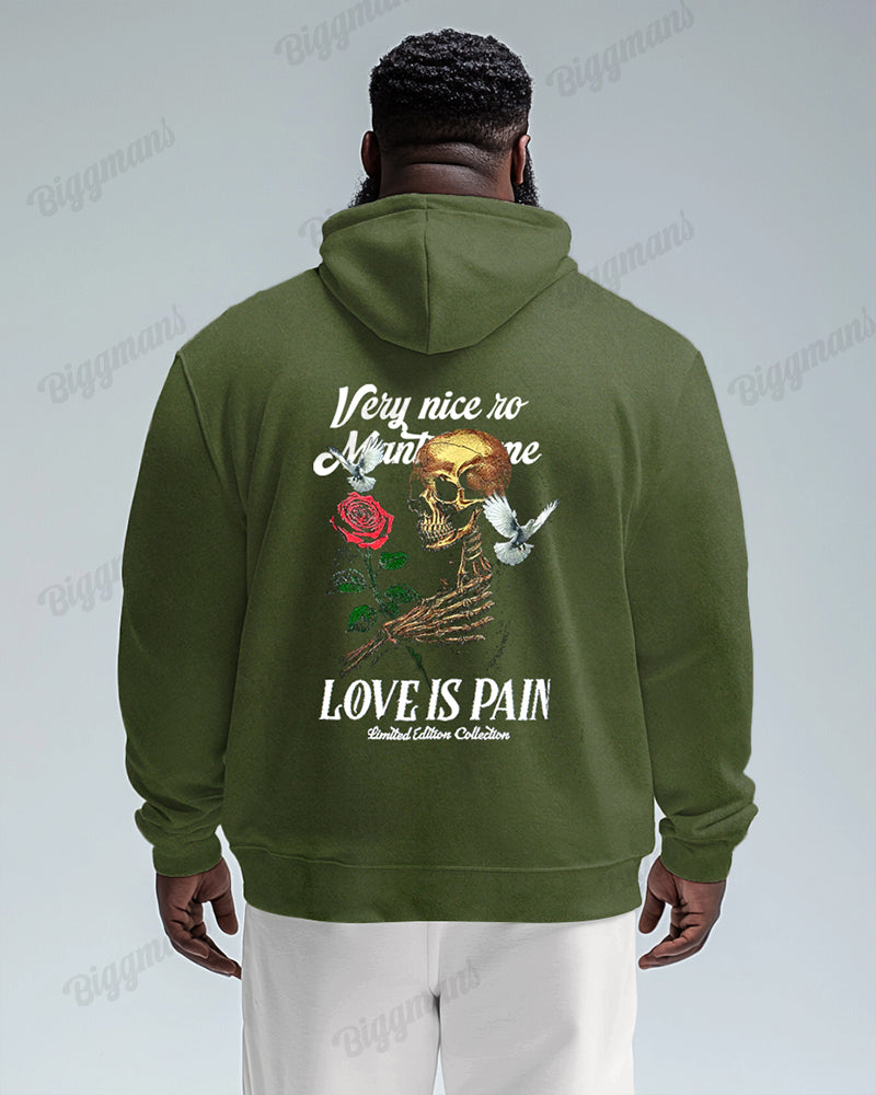 Big & Tall Graphic Skull Hoodie for big men view 5