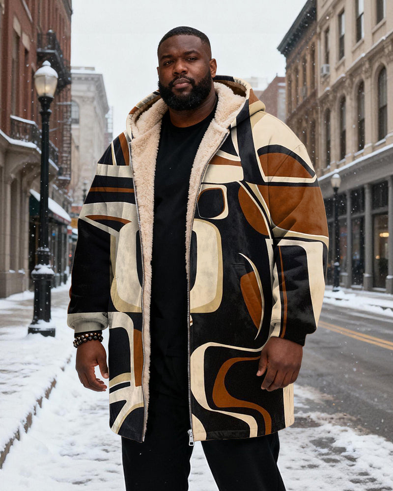 Big & Tall Geometric Hoodie for big men view 2
