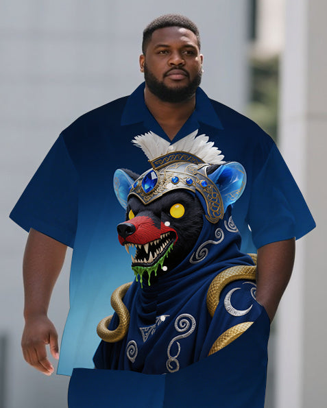 Big & Tall Graffiti Streetwear T-Shirt Pants Set for big men view 2