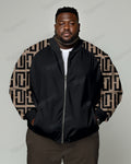 Big & Tall Colorblock Geometric Men's Clothing for big men