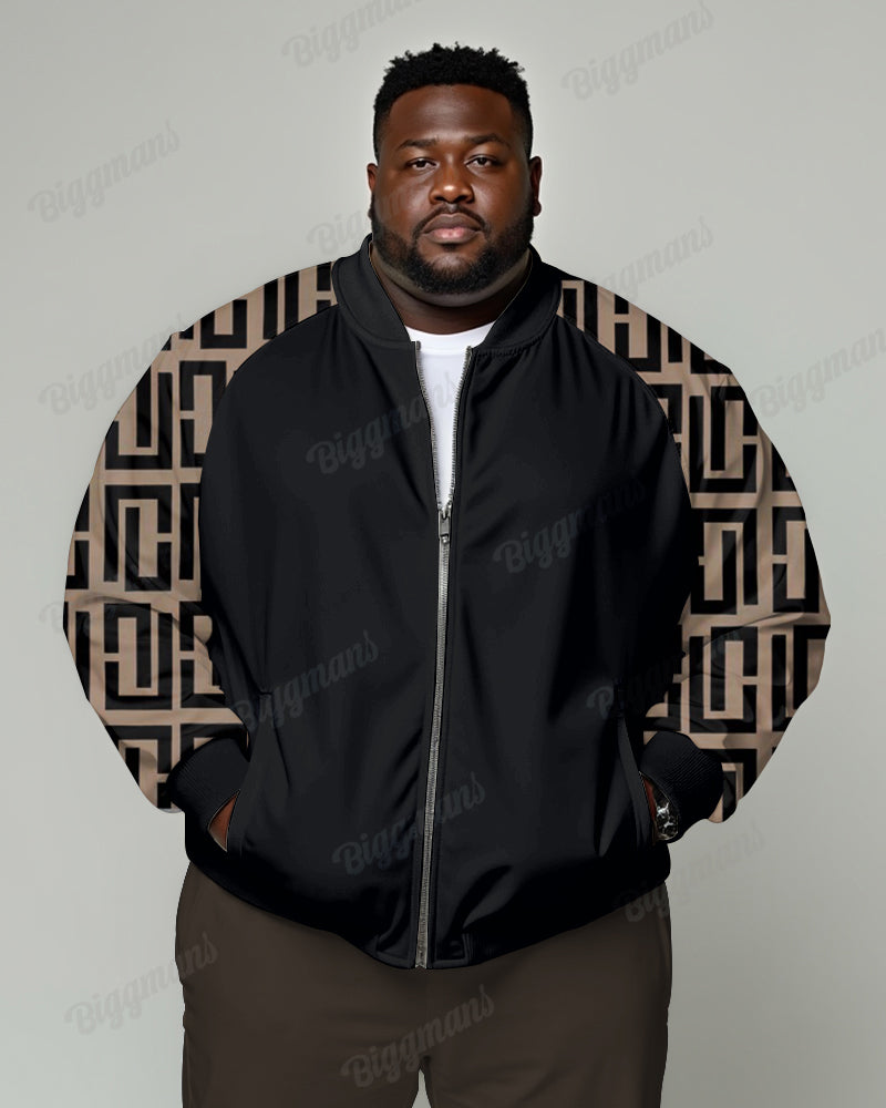 Big & Tall Colorblock Geometric Men's Clothing for big men