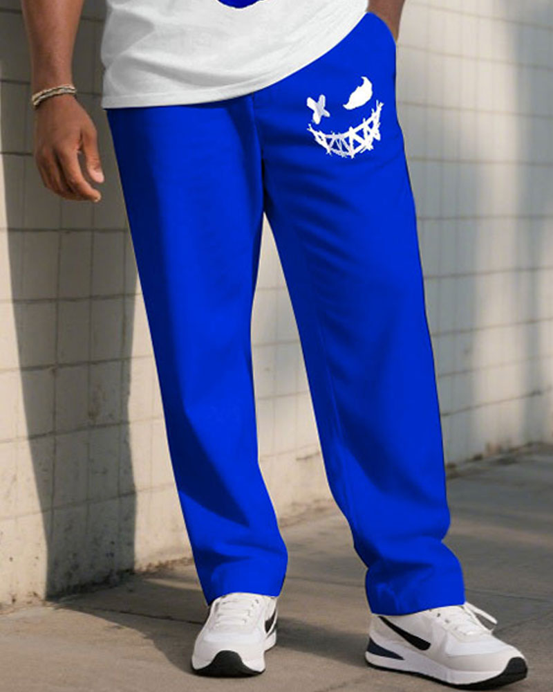 Big & Tall Graffiti T-Shirt Pants Set for big men view 3