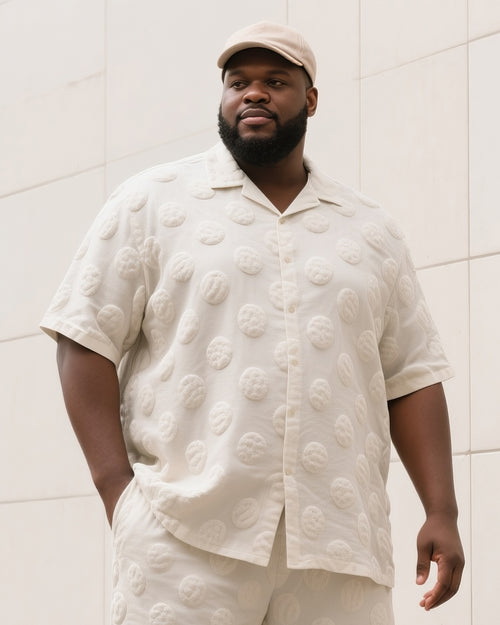 Big & Tall Graphic T-Shirt Shorts Set for big men view 2