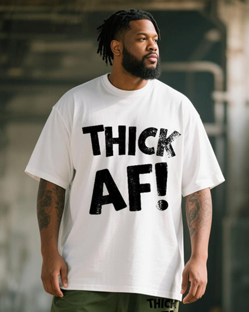 Big & Tall Graphic T-Shirt Pants Set for big men view 2