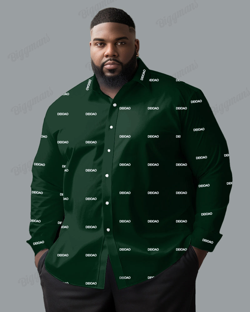 Big & Tall Graphic Long Sleeve Shirt for big men view 3