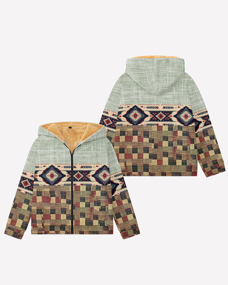 Big & Tall Western Geometric Graphic Hoodie for big men view 11