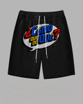 Big & Tall Black Graphic Athletic Shorts for big men