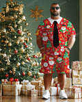 Big & Tall Graphic T-Shirt Shorts Set for big men view 1