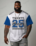 Big & Tall Graphic Athletic Hoodie Sweatpants Set for big men view 1
