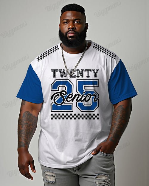 Big & Tall Graphic Athletic Hoodie Sweatpants Set for big men view 1