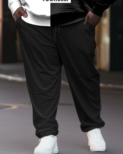 Big & Tall Streetwear Hoodie Sweatpants Set for big men view 6