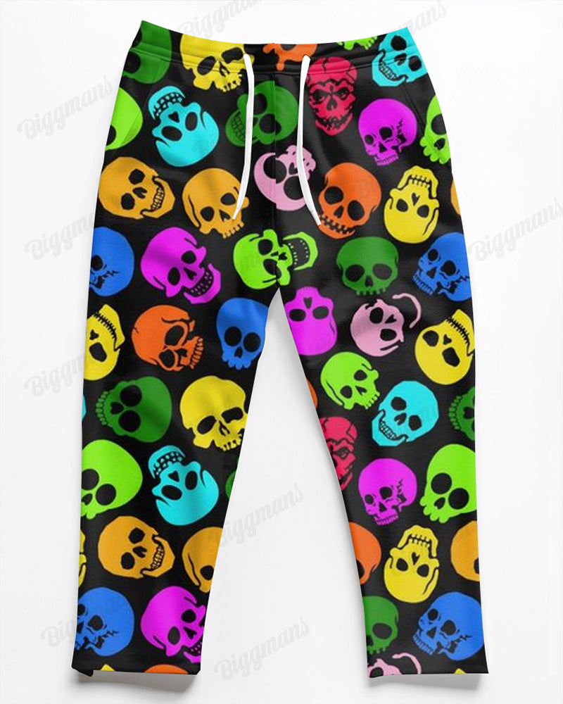 Big & Tall Skull Pants for big men view 2