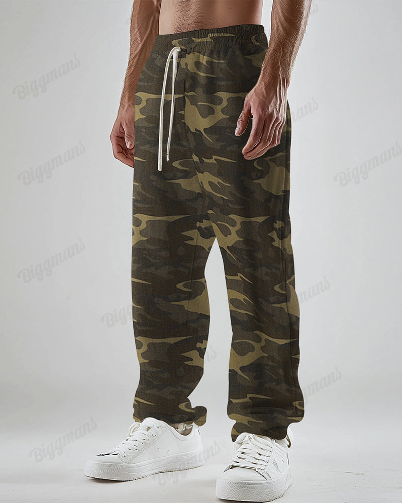 Big & Tall Green Camouflage Pants for big men view 2