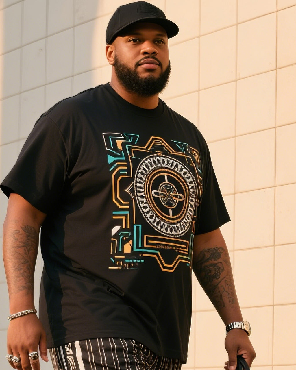 Big & Tall Streetwear Two-piece Set for big men view 2
