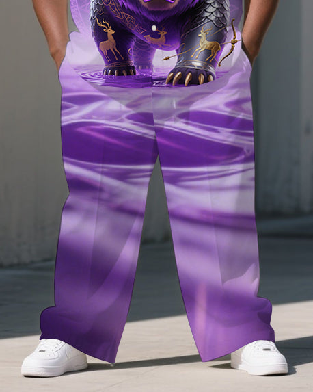 Big & Tall Gradient T-Shirt Pants Set for big men view 3
