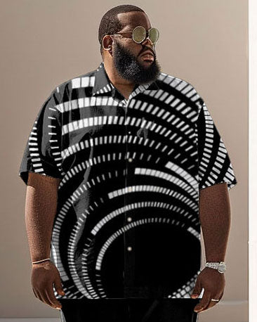 Big & Tall Geometric Graphic Business Casual Jeans for big men view 2
