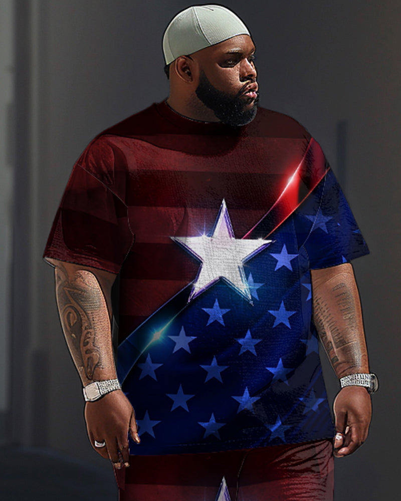 Big & Tall Graphic Two-piece Set for big men view 2