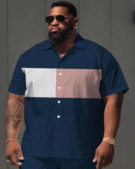 Big & Tall Colorblock Streetwear Jeans for big men view 2