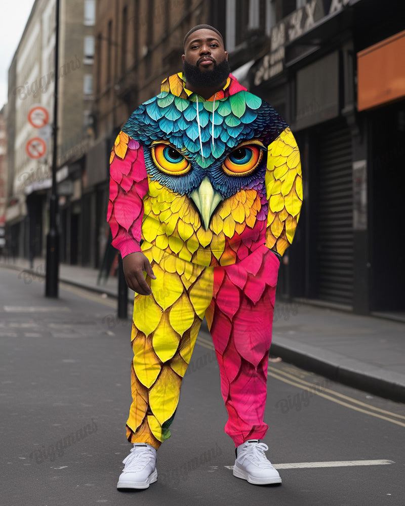 Big & Tall Graphic Hoodie Sweatpants Set for big men view 1