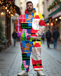 Big & Tall Colorblock Graphic Hoodie Sweatpants Set for big men view 1