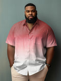 Big & Tall Red Gradient Short Sleeve Shirt for big men