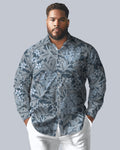 Big & Tall Floral Long Sleeve Shirt for big men