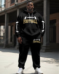 Big & Tall Graphic Athletic Hoodie Sweatpants Set for big men view 1