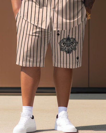 Big & Tall Striped Streetwear Jeans for big men view 3