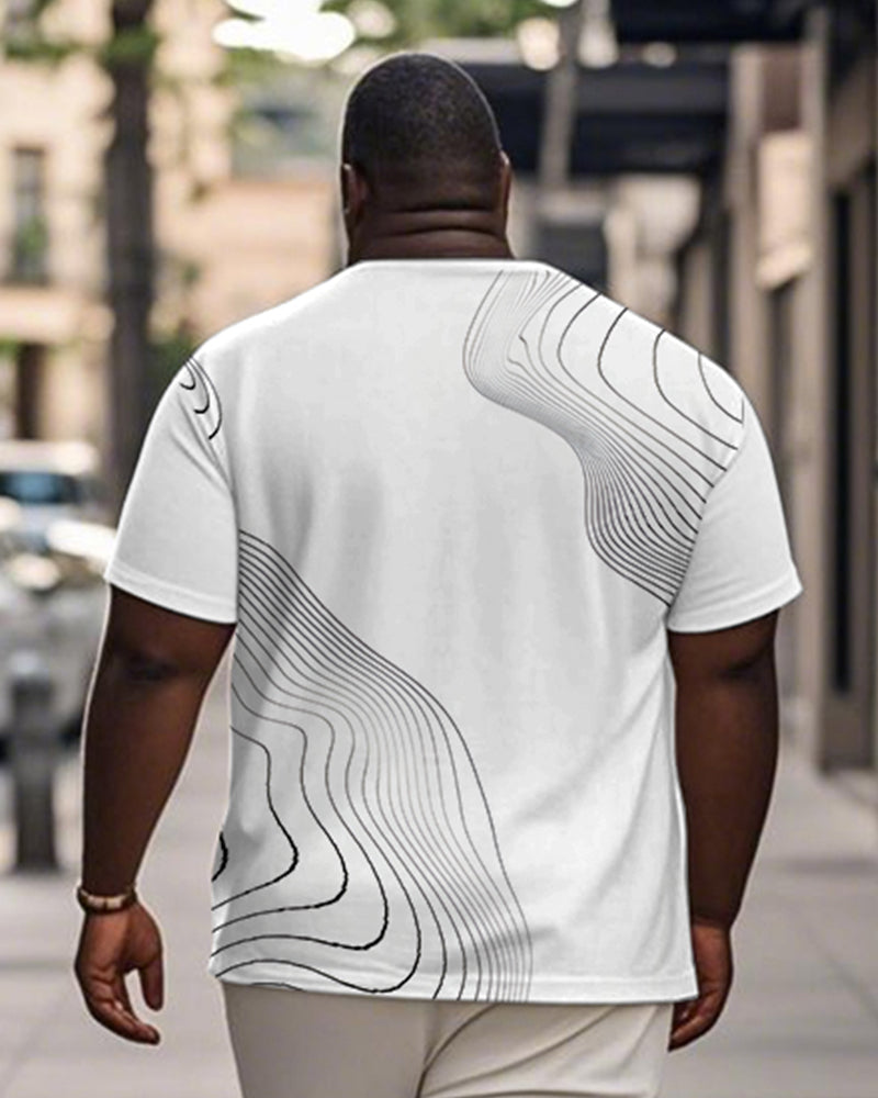 Big & Tall White Graphic T-Shirt for big men view 2