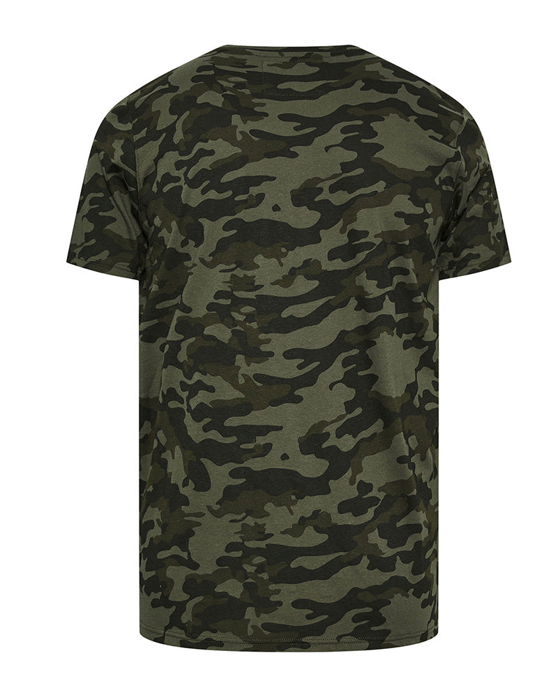 Big & Tall Green Camouflage T-Shirt for big men view 2