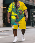 Big & Tall Graphic T-Shirt Shorts Set for big men view 1