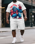 Big & Tall Graphic T-Shirt Shorts Set for big men view 1