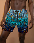 Big & Tall Gradient Graphic Vintage Shorts for big men