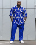 Big & Tall Geometric Two-piece Set for big men view 1