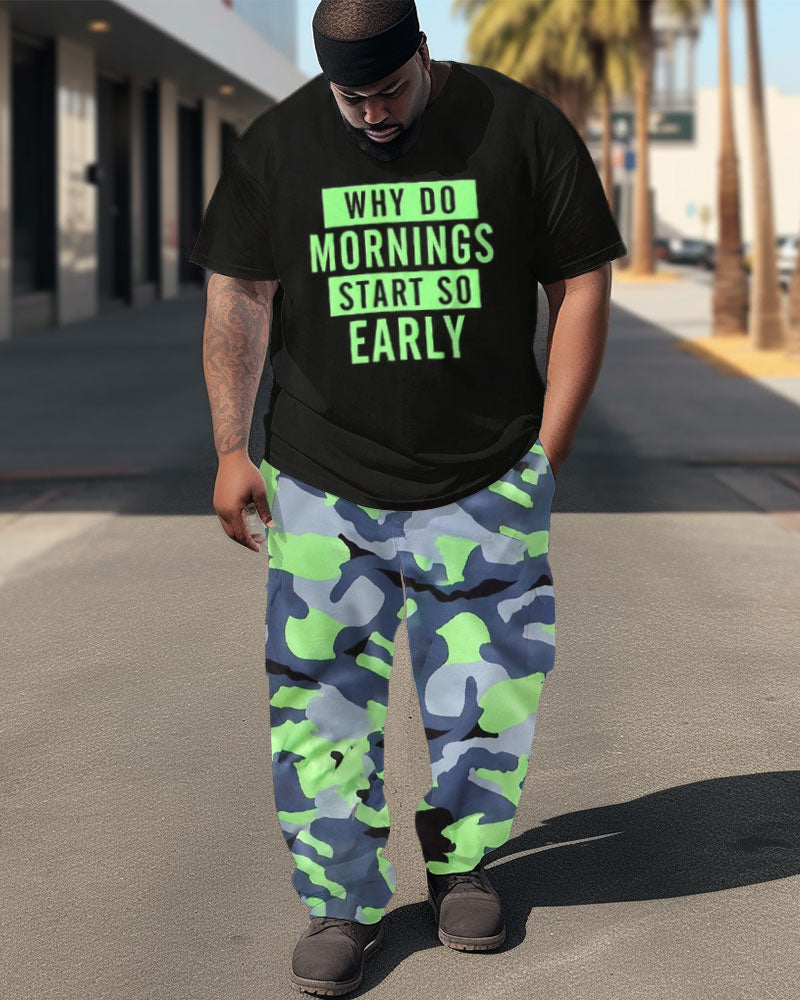 Big & Tall Streetwear Two-piece Set for big men view 1