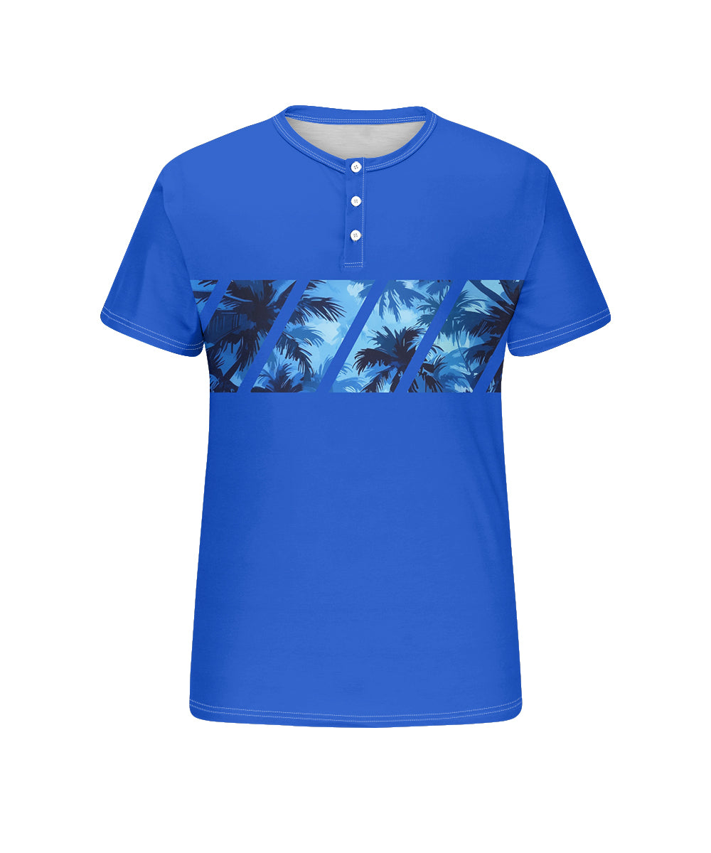 Big & Tall Blue Hawaiian Graphic T-Shirt for big men view 4