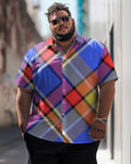 Big & Tall Business Casual Short Sleeve Shirt for big men